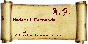 Madacsi Fernanda névjegykártya